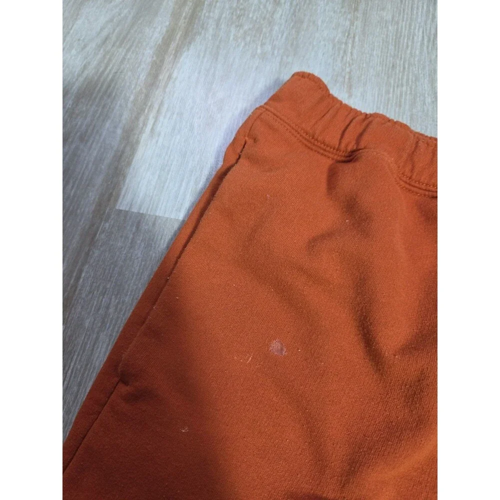 The North Face Mens XL Orange Rust Fleece Sweat Shorts Elastic Waist Pockets GUC